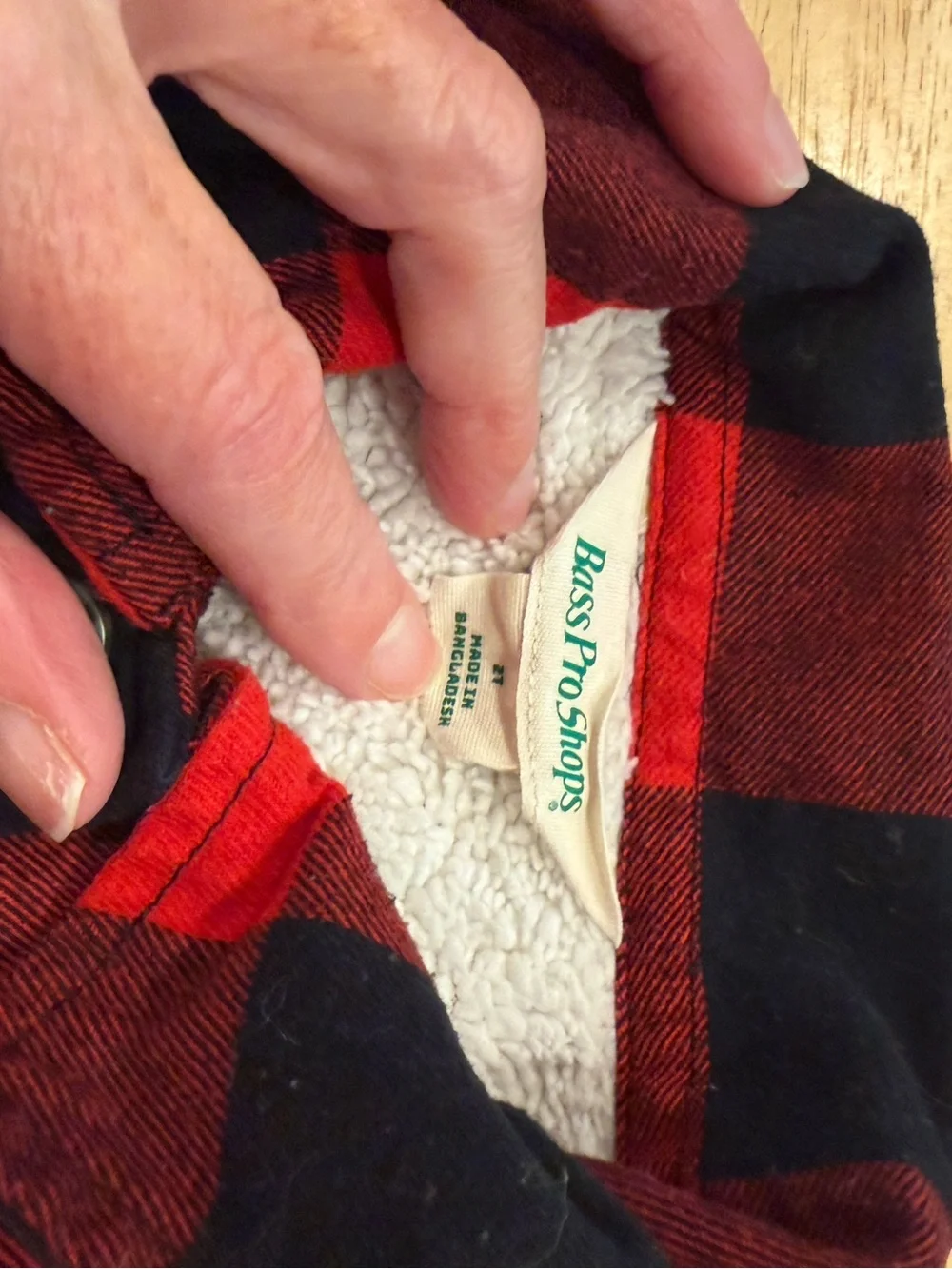Bass Pro Shops Red and Black Plaid Kids Button-Down Shirt